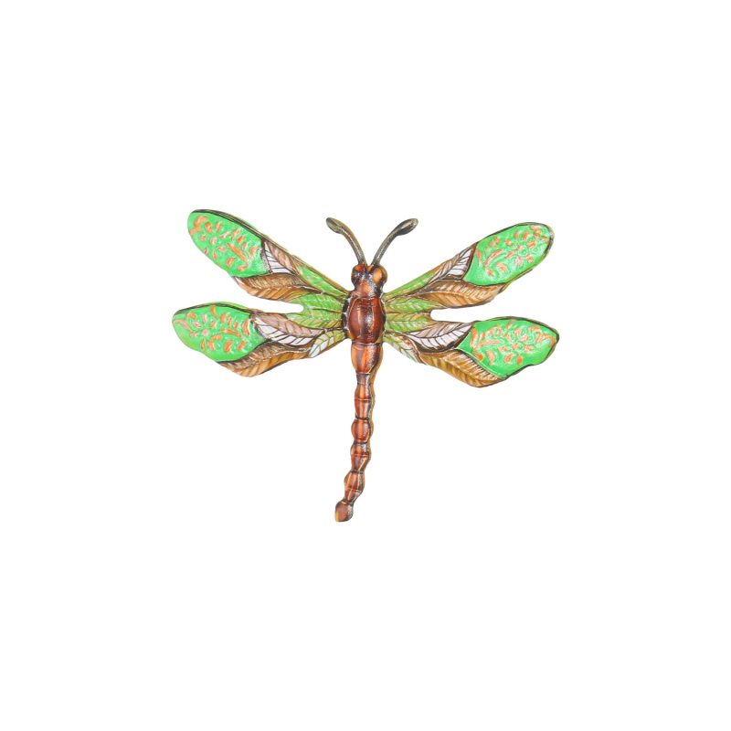 Dragonfly kovana zidna dekoracija — za vrt i dom (Materijal: kovano željezo; Kategorija: zidna umjetnost od željeza; Primjena: univerzalno, vrt, unutarnje i vanjske)