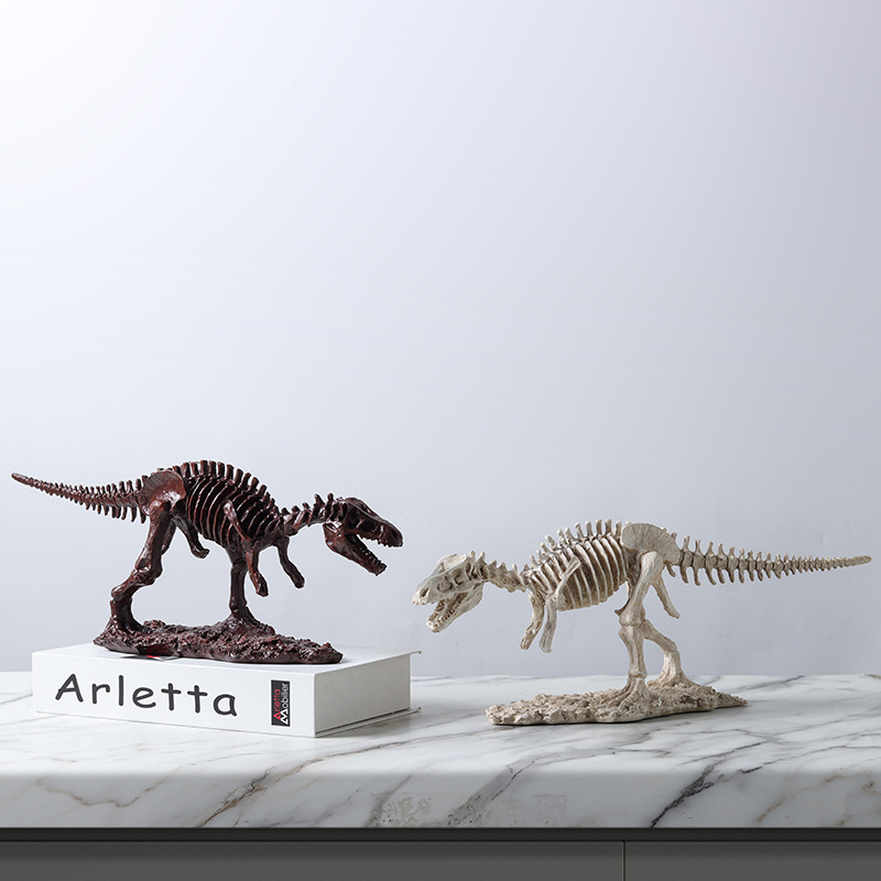 Back Garden skelet dinosaura Tyrannosaurus Rex od smole – dekorativni eksponat za namještaj (ormar za televizor, knjižnica, vinska ormarić)