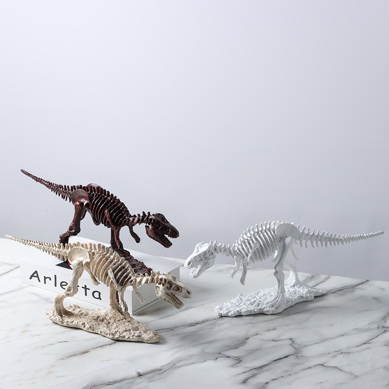 Back Garden skelet dinosaura Tyrannosaurus Rex od smole – dekorativni eksponat za namještaj (ormar za televizor, knjižnica, vinska ormarić)