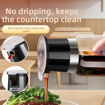 Fľaša na olej s protirozliacim uzáverom – sklenená fľaša na potraviny, značka aileyou, moderný minimalistický štýl