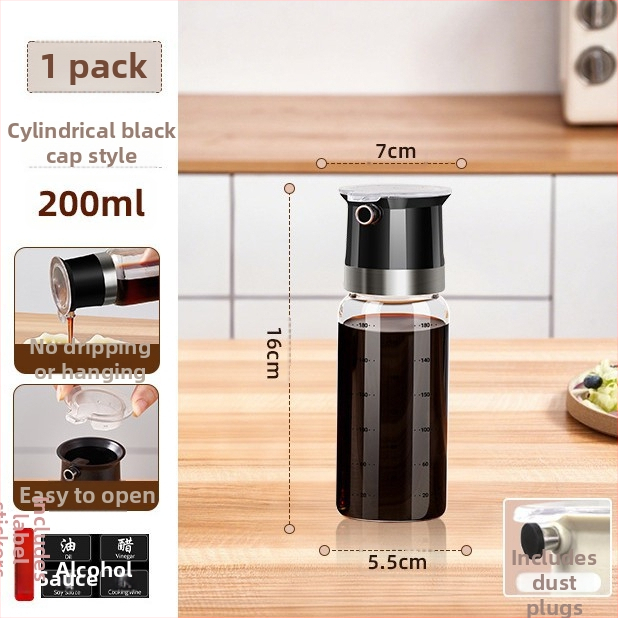 Fľaša na olej s protirozliacim uzáverom – sklenená fľaša na potraviny, značka aileyou, moderný minimalistický štýl