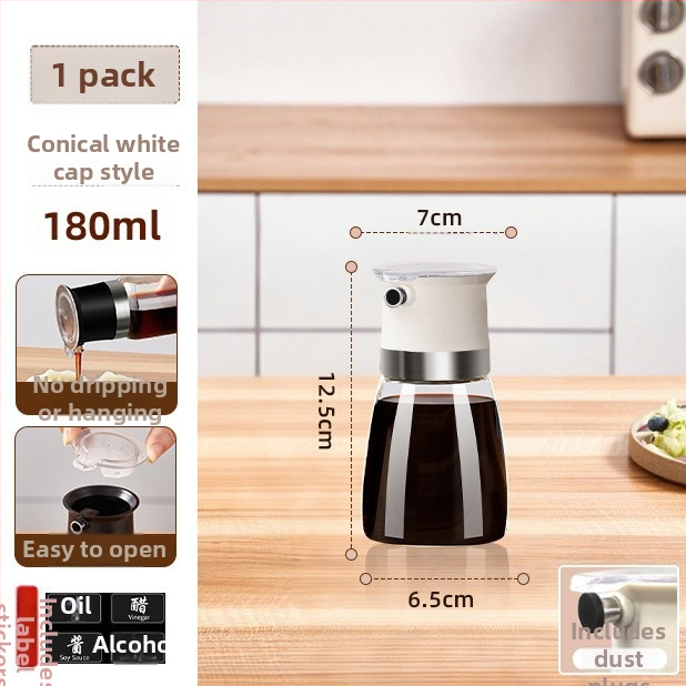 Fľaša na olej s protirozliacim uzáverom – sklenená fľaša na potraviny, značka aileyou, moderný minimalistický štýl