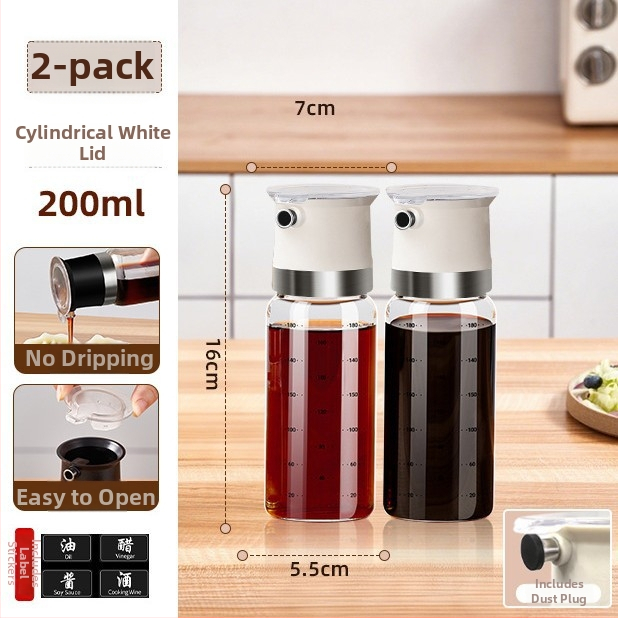 Fľaša na olej s protirozliacim uzáverom – sklenená fľaša na potraviny, značka aileyou, moderný minimalistický štýl