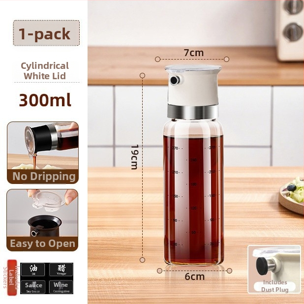 Fľaša na olej s protirozliacim uzáverom – sklenená fľaša na potraviny, značka aileyou, moderný minimalistický štýl