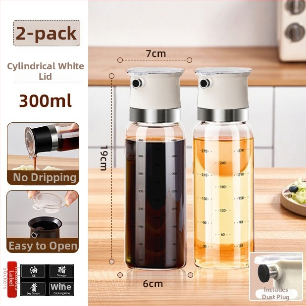 Fľaša na olej s protirozliacim uzáverom – sklenená fľaša na potraviny, značka aileyou, moderný minimalistický štýl