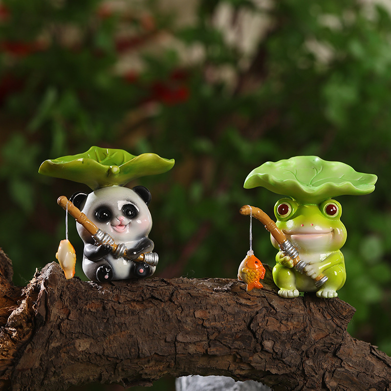 Panda za akvarij – smola, kineski stil pejzažni ukras