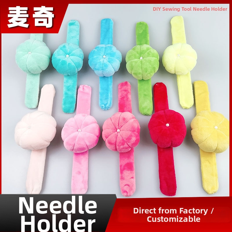 Etui na ihly s nastaviteľným zápästným pásom, stojaci dizajn, ručná výroba, polyester, približne 39 g