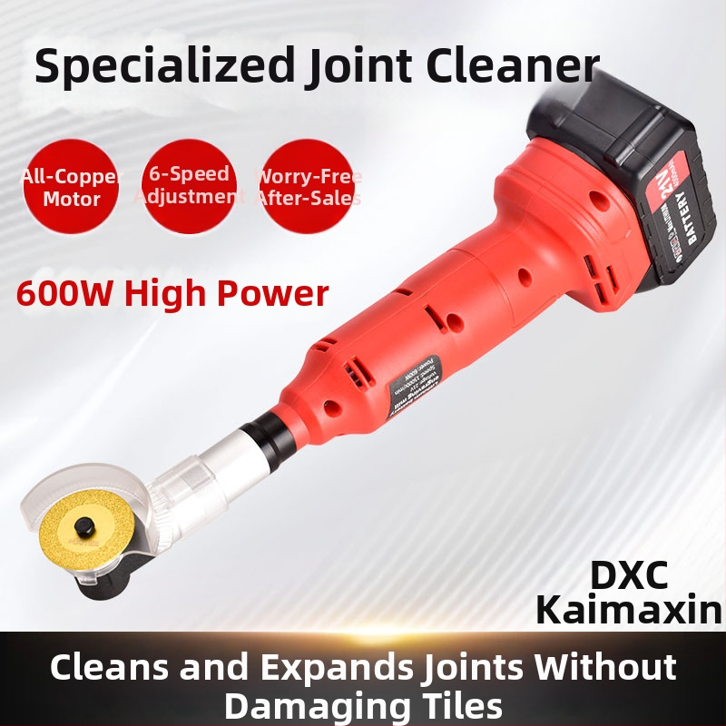 Li-ion akkumulátoros fugatisztító eszköz öt sebességfokozatú vezérléssel, 21V, vezeték nélküli, súlya 2,8 kg, fuga k tisztítására, gravírozásra, marásra és polírozásra, valamint formák javítására