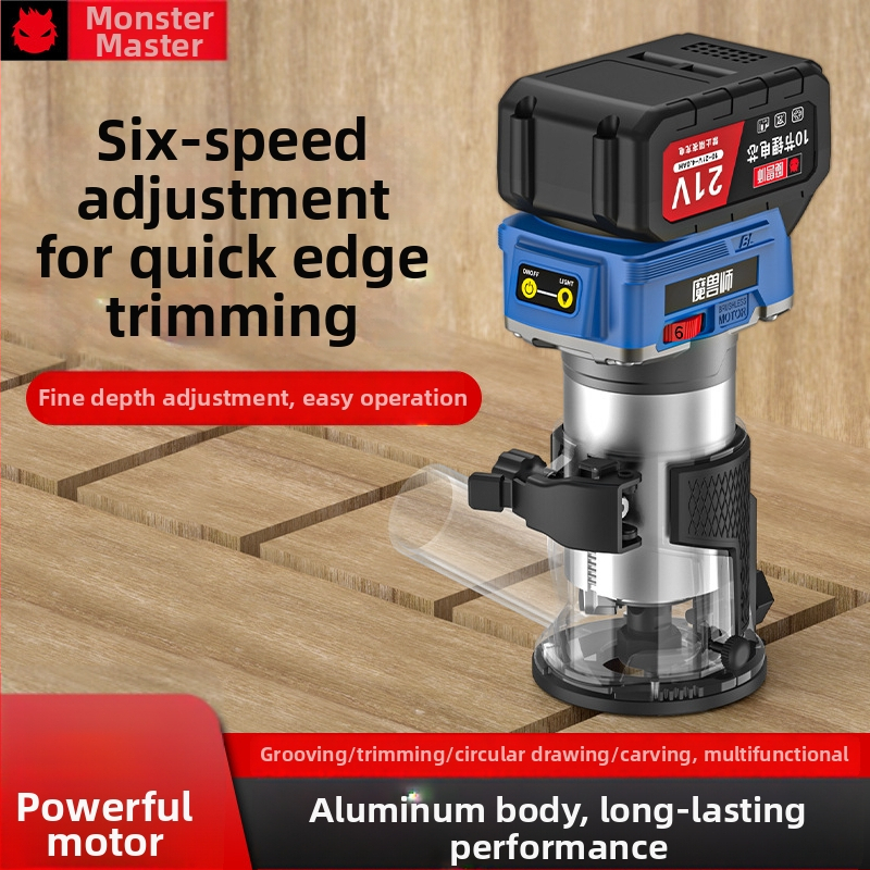 Ασύρματο εργαλείο επεξεργασίας ακμών ξυλουργικής - Warcraft Master, 21V επαναφορτιζόμενη μπαταρία λιθίου, για ξυλουργικές εφαρμογές