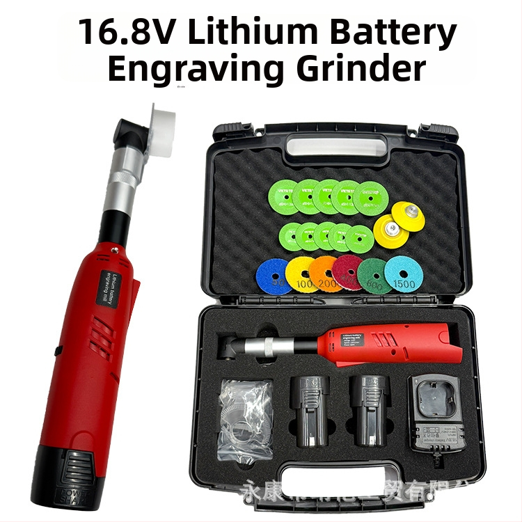 Gravírny pero s nabíjateľnou Li-ion batériou 16,8V, pre granitové a mramorové náhrobky — prenosný ručný elektrický gravír na kameň