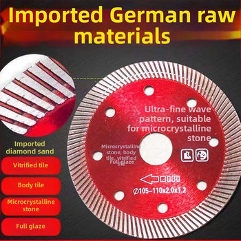 Gyémánt csempevágó korong sarokcsiszolóhoz – ultra vékony száraz vágás, teljes kerámia, fog nélküli