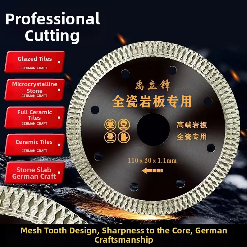 Gyémánt csempevágó korong sarokcsiszolóhoz – ultra vékony száraz vágás, teljes kerámia, fog nélküli