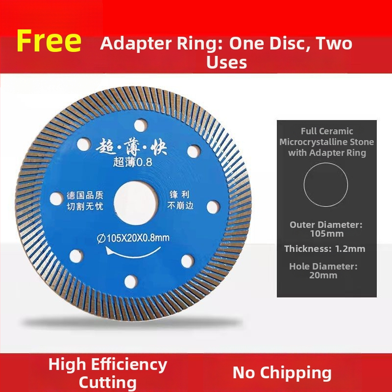 Gyémánt csempevágó korong sarokcsiszolóhoz – ultra vékony száraz vágás, teljes kerámia, fog nélküli