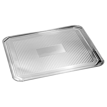 Еднократна кутия за обяд от алуминиево фолио за открито барбекю, плитък правоъгълен съд за печене, подходяща за микровълнова, биоразградима
