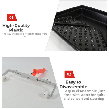 Set valjka za bojanje s plastičnim pladnjem, plastični pladanj za bojanje, 20 inča, 3×18 inčnih valjaka, teleskopski nosač, model T2087