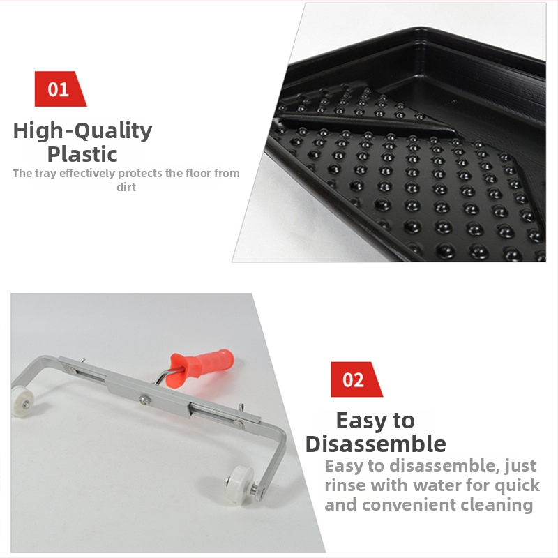 Set valjka za bojanje s plastičnim pladnjem, plastični pladanj za bojanje, 20 inča, 3×18 inčnih valjaka, teleskopski nosač, model T2087