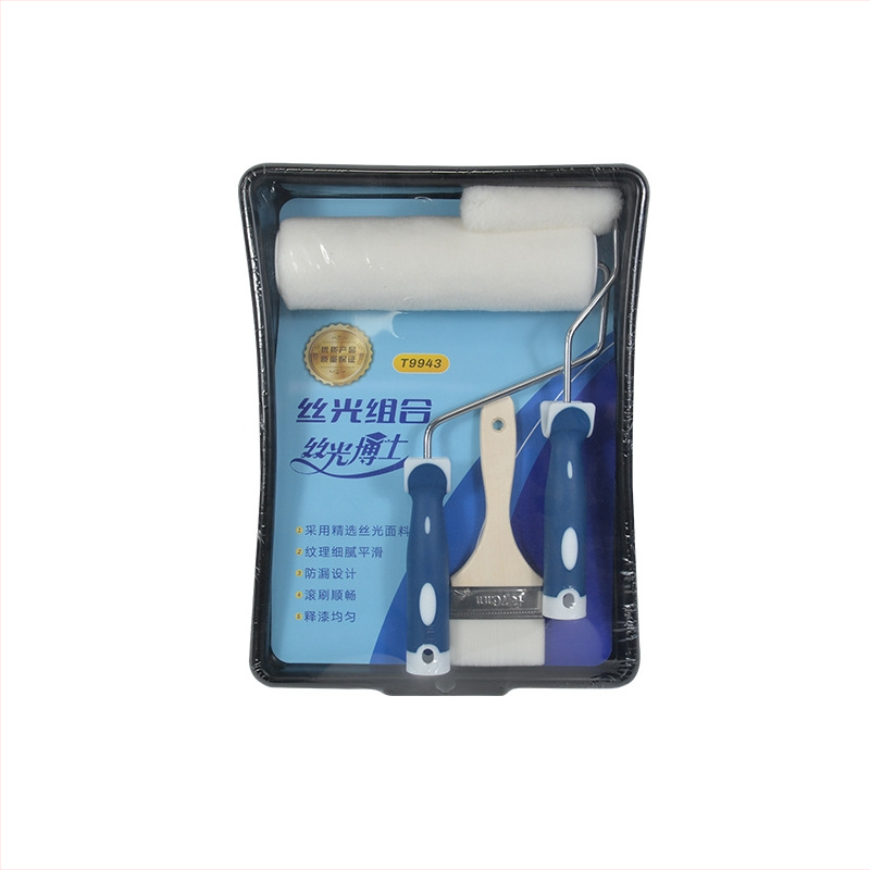 Set valjka za bojanje s plastičnim pladnjem, plastični pladanj za bojanje, 20 inča, 3×18 inčnih valjaka, teleskopski nosač, model T2087