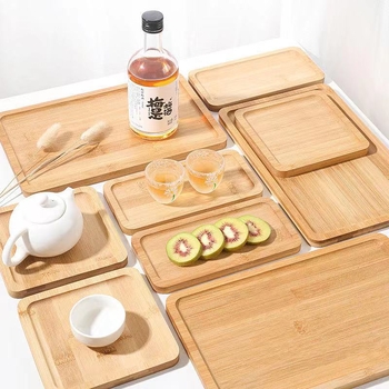 Pravougaoni pladanj za posluživanje od bambusa – japanskog stila večernji tanjur, za kolače i užine, moderni minimalistički tanjur za voće
