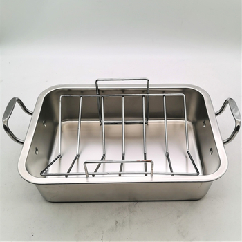 Τετράγωνο τηγάνι σχάρας από ανοξείδωτο χάλυβα – JN, βάρος 2.5, σετ 2 τεμάχια