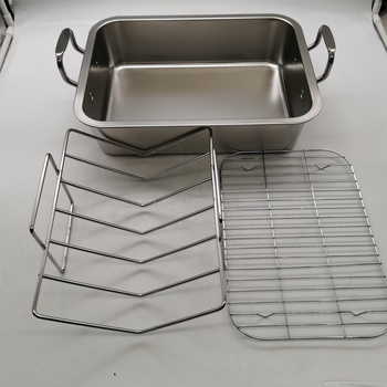 Τετράγωνο τηγάνι σχάρας από ανοξείδωτο χάλυβα – JN, βάρος 2.5, σετ 2 τεμάχια