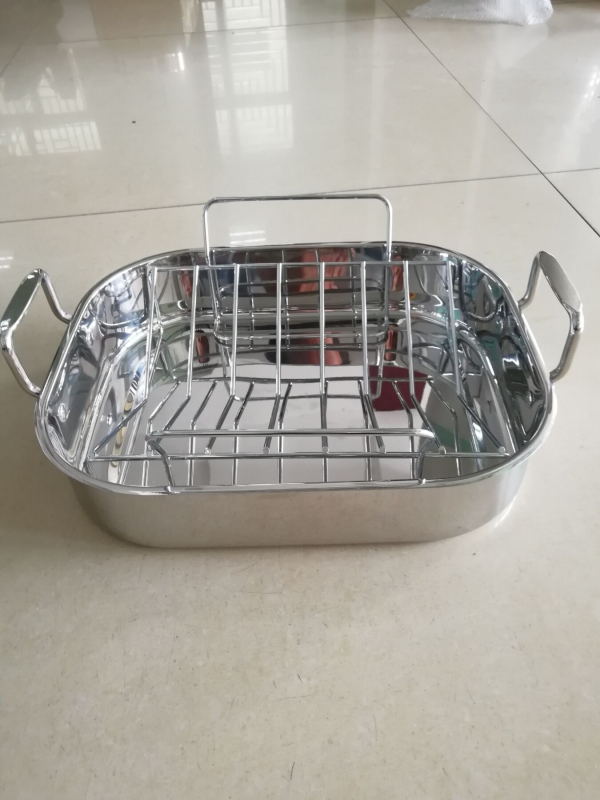 Τετράγωνο τηγάνι σχάρας από ανοξείδωτο χάλυβα – JN, βάρος 2.5, σετ 2 τεμάχια