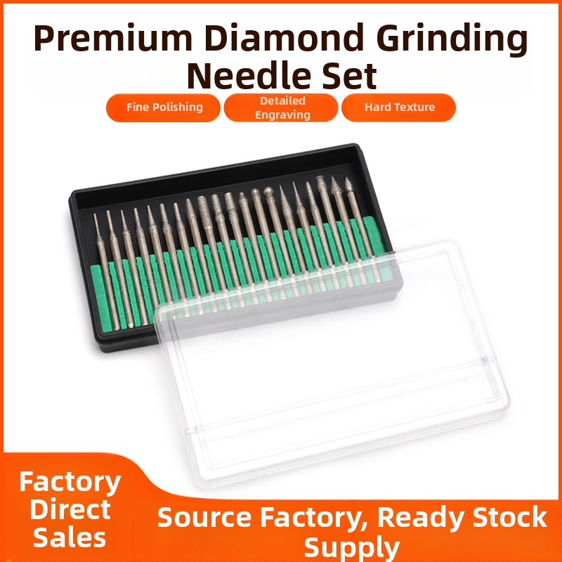 Sada brúsnych hláv pre frézu: hlava na brúsenie z emeryovej zliatiny, diamantová brúsna hlava, otočný súbor, fréza na brúsenie, sada brúsnych nástrojov