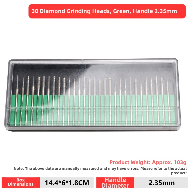 Sada brúsnych hláv pre frézu: hlava na brúsenie z emeryovej zliatiny, diamantová brúsna hlava, otočný súbor, fréza na brúsenie, sada brúsnych nástrojov