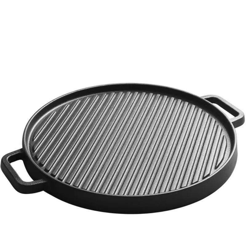 Gold kitchen okrugli željezni grill tiganj - višestruka upotreba, prijenosno, lako za čišćenje