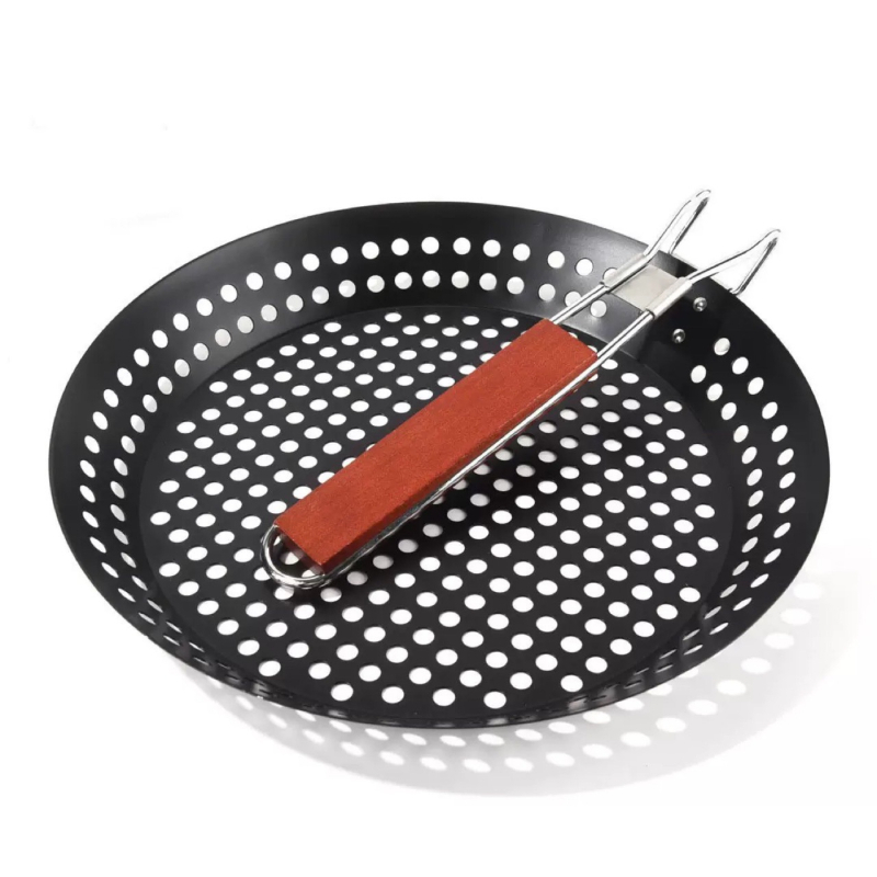 Kružni sklopivi BBQ roštilj, karbonsko čelik, otiskivanje i prašinom prskanje, 587 g