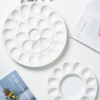 Francuski stil porcelnani kalup za pečenje, okrugli, jednobojni dizajn, nordijski stil, pogodan za mikrovalnu