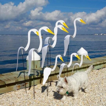 Vrtna dekoracija s flamingom – metal, moderan dizajn, pogodna za dvorište