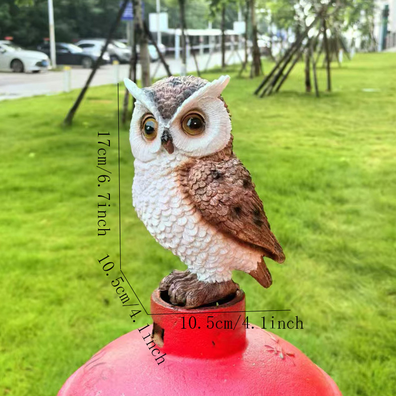 Statueta sove majka i mladunče od smole za vanjski vrt, moderni minimalistički dizajn