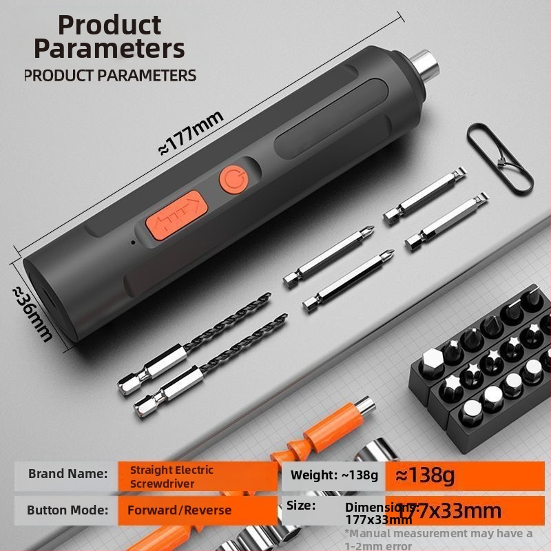 Domáci nabíjateľný lítiový skrutkovač – mini kompaktný viacfunkčný súbor nástrojov, 3.6V, 3C certifikát