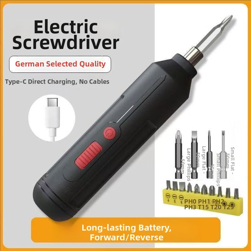 Domáci nabíjateľný lítiový skrutkovač – mini kompaktný viacfunkčný súbor nástrojov, 3.6V, 3C certifikát