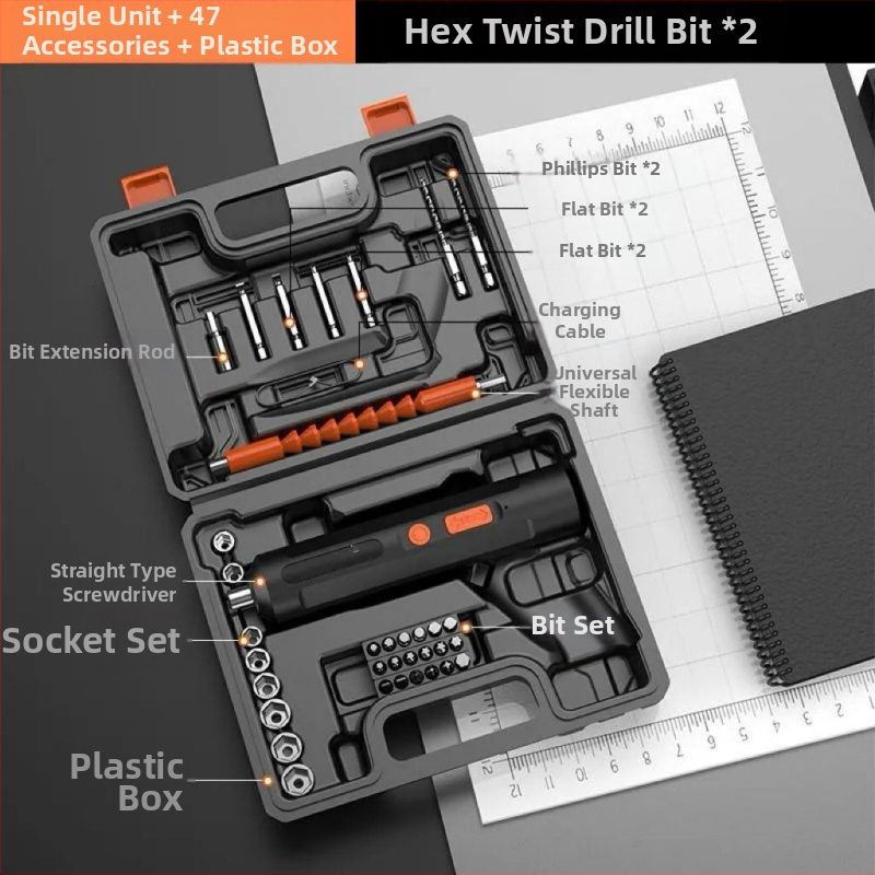 Domáci nabíjateľný lítiový skrutkovač – mini kompaktný viacfunkčný súbor nástrojov, 3.6V, 3C certifikát