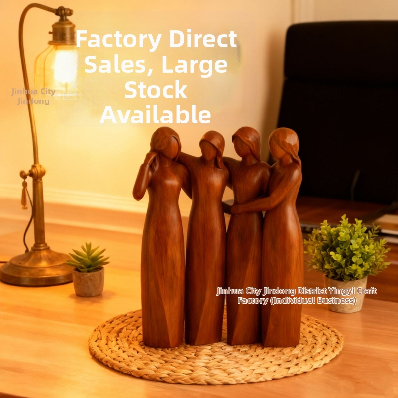 Yingyi ρητίνης χειροτεχνήματα – καρδιά τεσσάρων αδελφών, αντίγραφο ξύλινης χαρακτικής