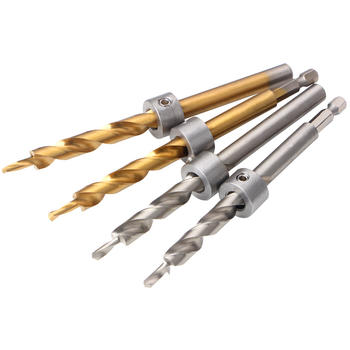 Fából készült lépéses fúró hexagonális nyéllel, 9 mm és 9,5 mm átmérőkkel, hosszított kivitel, 118° külső él