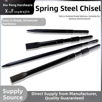 Fuxin edzett rugóacélból készült véső elektromos ütvefúróhoz — markolat: hatszögletes/négyzetes, Króm-vanádium ötvözet, alkalmas elektromos ütőre és furatokra, termékkód C3-spring steel chisel