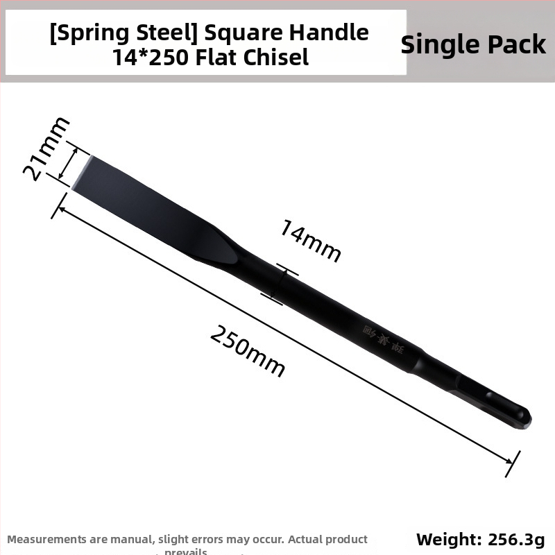 Fuxin edzett rugóacélból készült véső elektromos ütvefúróhoz — markolat: hatszögletes/négyzetes, Króm-vanádium ötvözet, alkalmas elektromos ütőre és furatokra, termékkód C3-spring steel chisel
