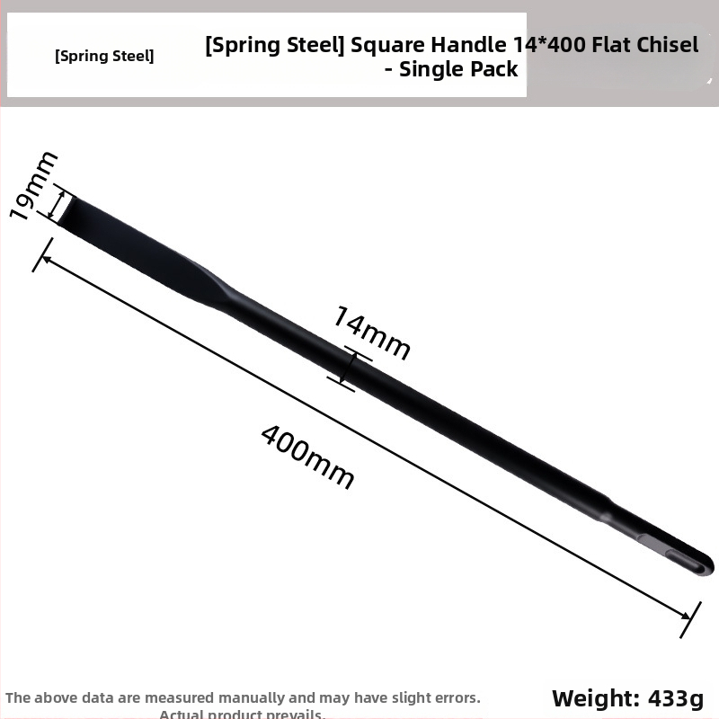 Fuxin edzett rugóacélból készült véső elektromos ütvefúróhoz — markolat: hatszögletes/négyzetes, Króm-vanádium ötvözet, alkalmas elektromos ütőre és furatokra, termékkód C3-spring steel chisel