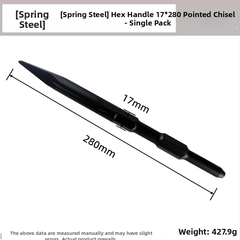 Fuxin edzett rugóacélból készült véső elektromos ütvefúróhoz — markolat: hatszögletes/négyzetes, Króm-vanádium ötvözet, alkalmas elektromos ütőre és furatokra, termékkód C3-spring steel chisel