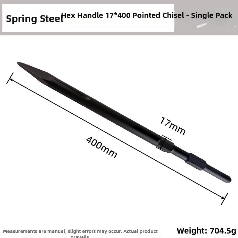 Fuxin edzett rugóacélból készült véső elektromos ütvefúróhoz — markolat: hatszögletes/négyzetes, Króm-vanádium ötvözet, alkalmas elektromos ütőre és furatokra, termékkód C3-spring steel chisel