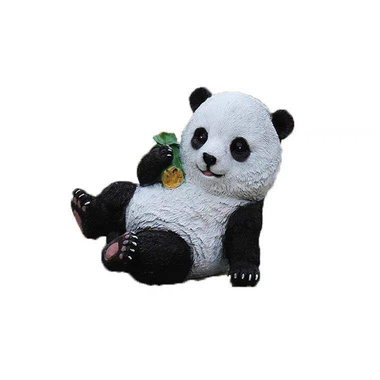 He cheng Vanjska Panda Skulptura za Vrt - Ugravirana, Jednostavnog i Modernog Stila, Za Travnjak i Dvorište, Idealno Kao Poslovni Poklon