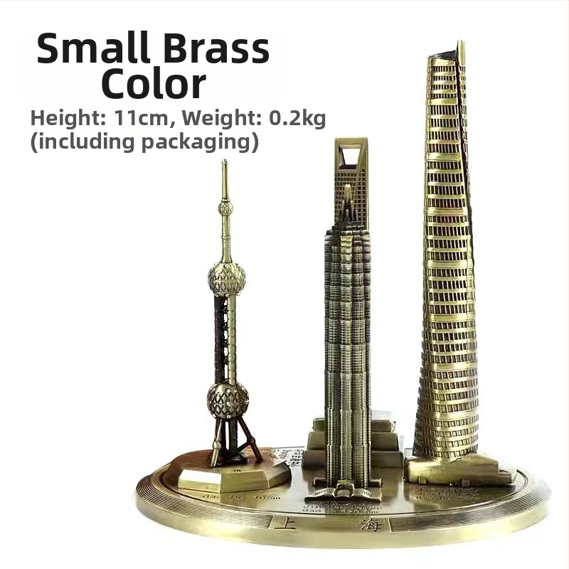 Set arhitektonskih modela od legure – Oriental Pearl Tower, Jinmao Building i Shanghai Center, suvenir u kineskom stilu za turističke memorije i poslovne darove