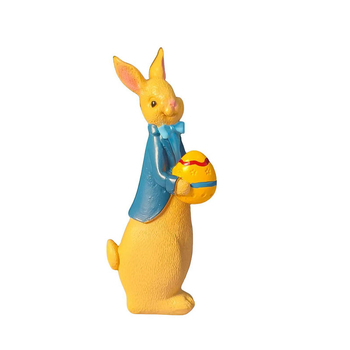 Iepuraș de Paște pentru birou — ornament decorativ pentru grădină și casă, PVC, stil modern, placare electroplată, design animal