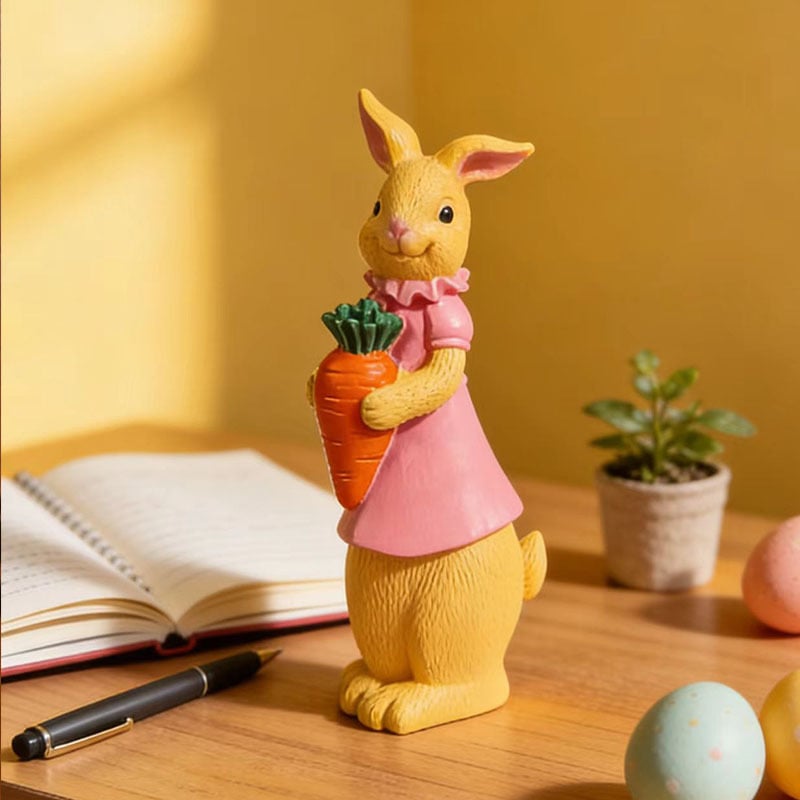 Iepuraș de Paște pentru birou — ornament decorativ pentru grădină și casă, PVC, stil modern, placare electroplată, design animal