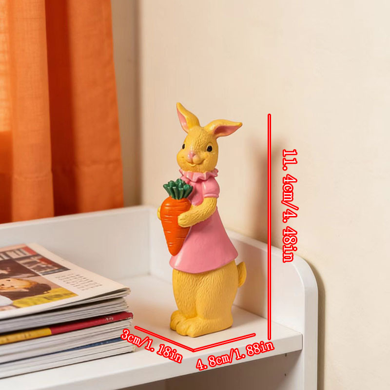 Iepuraș de Paște pentru birou — ornament decorativ pentru grădină și casă, PVC, stil modern, placare electroplată, design animal