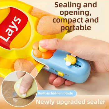 Mini ručná zapečatovacia jednotka pre domáce použitie, uzatvárací plastový sáčok na občerstvenie a uskladnenie potravín.