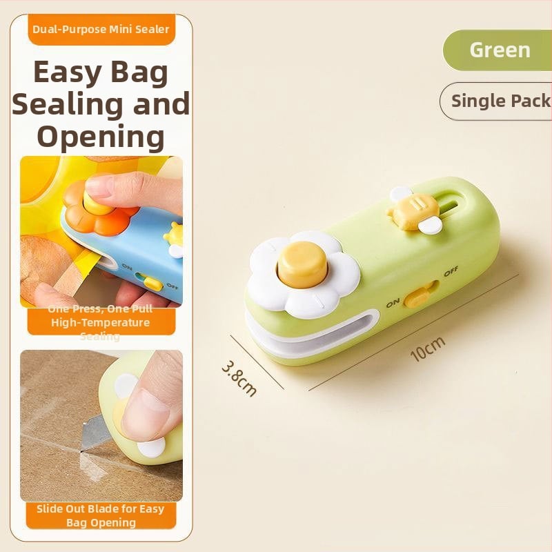 Mini ručná zapečatovacia jednotka pre domáce použitie, uzatvárací plastový sáčok na občerstvenie a uskladnenie potravín.