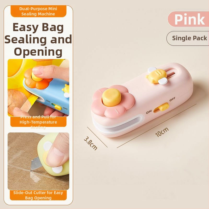 Mini ručná zapečatovacia jednotka pre domáce použitie, uzatvárací plastový sáčok na občerstvenie a uskladnenie potravín.